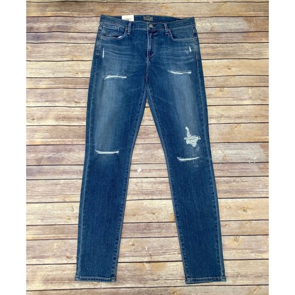 AGOLDE Sophie High Rise Distressed Skinny Jeans CANNES Size 31 - Picture 5 of 12
